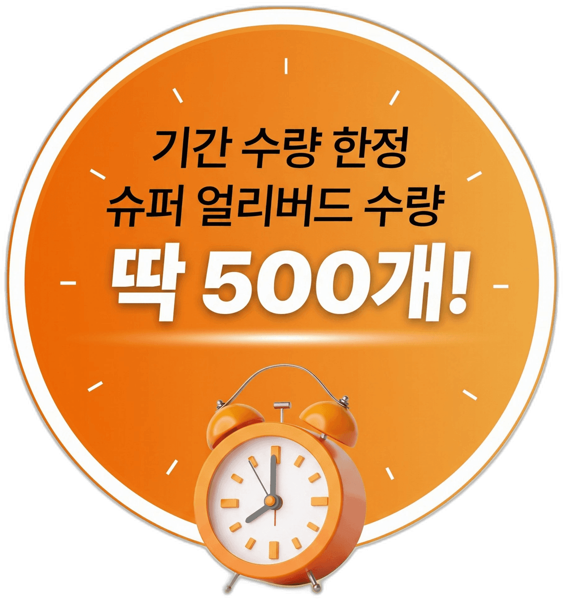 기간 수량 한정 슈퍼 얼리버드 딱 500개